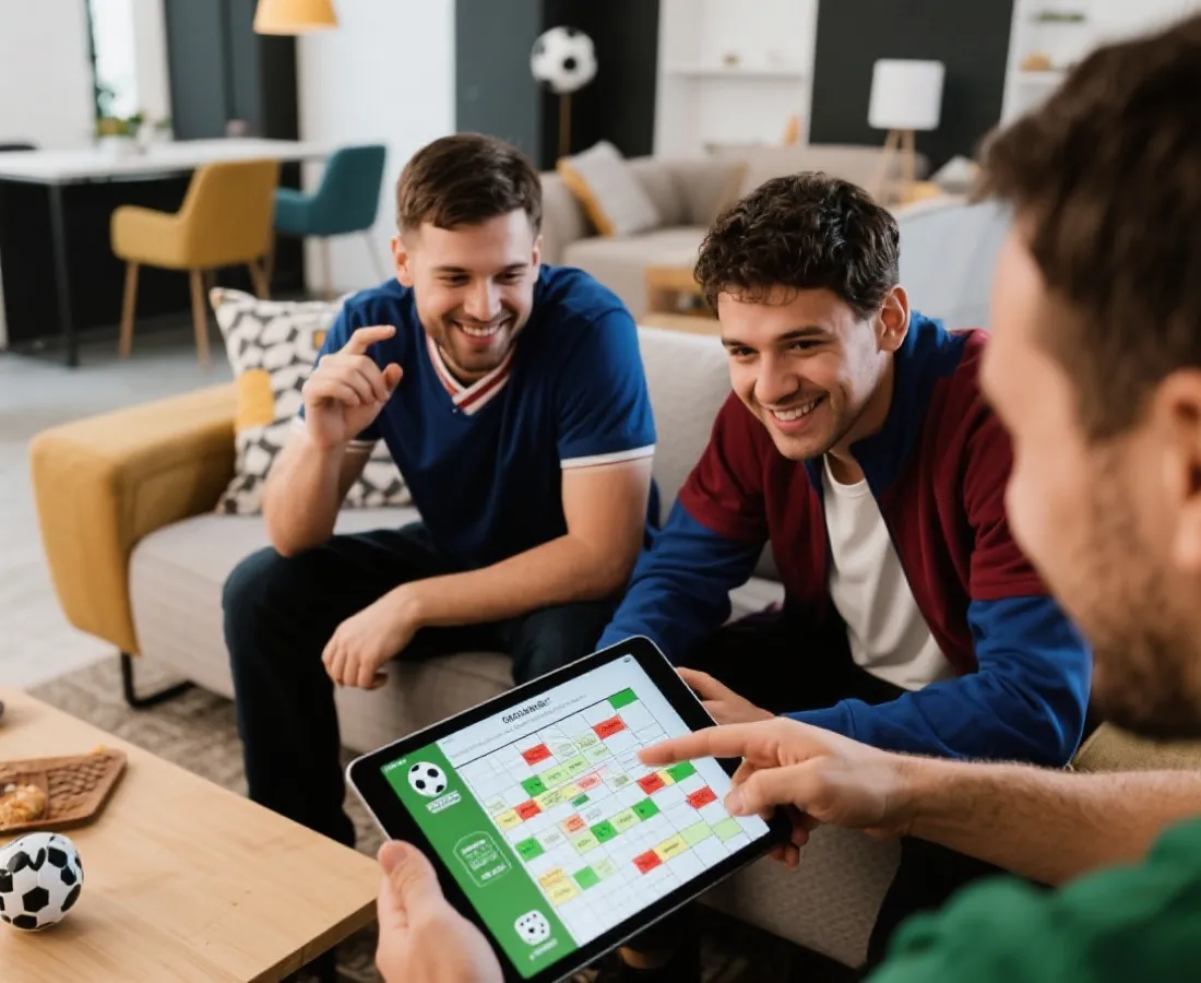 球迷查看世界盃預測資料示意圖